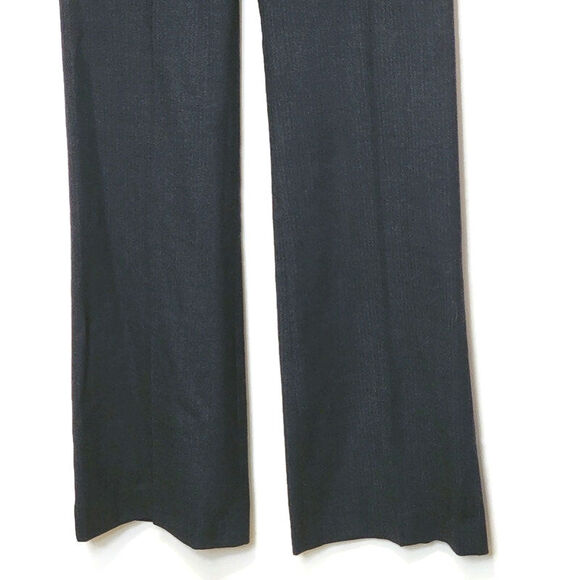 Theory Wool Blend Mid Rise Slim Bootcut Navy Blue Trouser Pant Size 4 - Picture 5 of 16